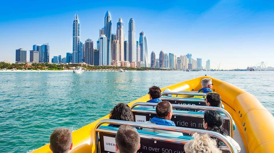 75 Min - The Atlantis Sightseeing Boat Tour Dubai Marina - The Yellow Boats - UAE
