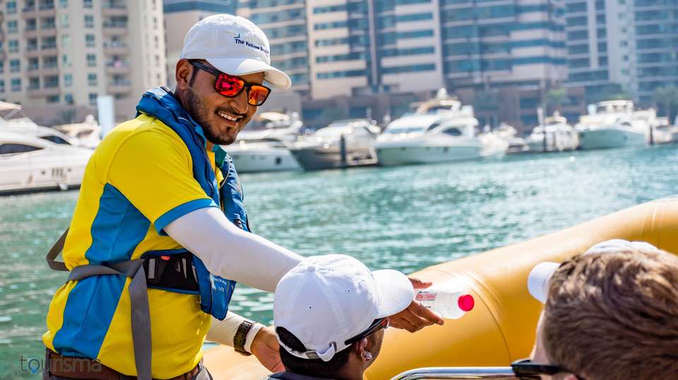 60 Min - Marina Cruise Sightseeing Dubai Tour - The Yellow Boats - UAE