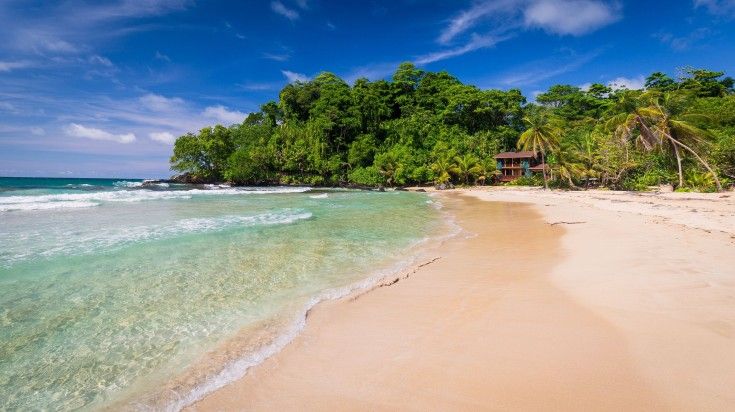 A sunny beach in Bocas del Toro.