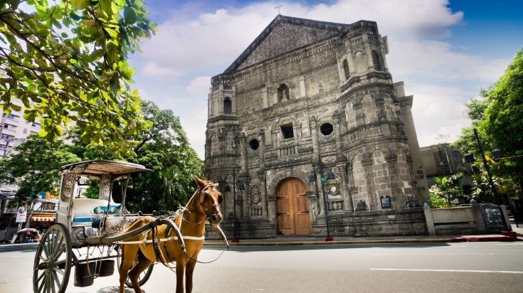 See Malate church on a carriage while spending 10 days in the Philippines.