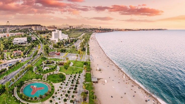 You can relax at the gorgeous beaches of Antalya during your long vacation in Turkey. Get this aerial view of Antalya while spending 12 days in Turkey.
