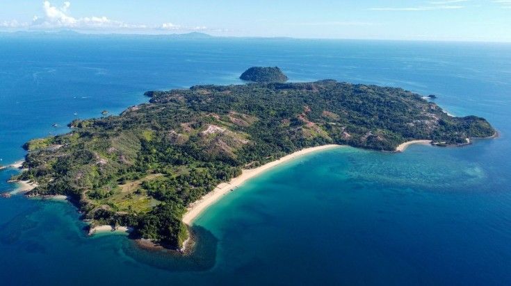 Aerial view of Nosy Sakatia near Nosy Be in Madagascar
