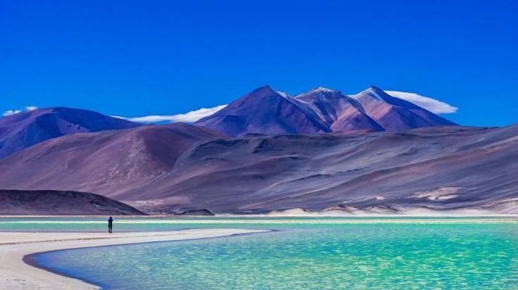The view of Laguna Salar de Talar with Andes Mountain in San Pedro Atacama. Laguna Salar de Talar with Andes Mountain in San Pedro Atacama.