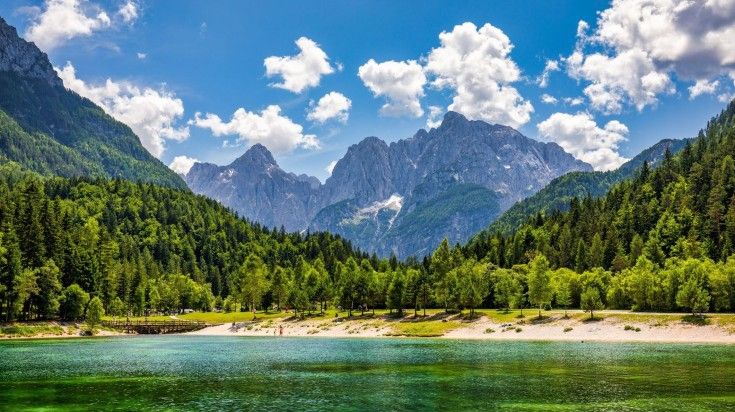 A view of Triglav National Park on a cloudy day during your 9 days in Slove