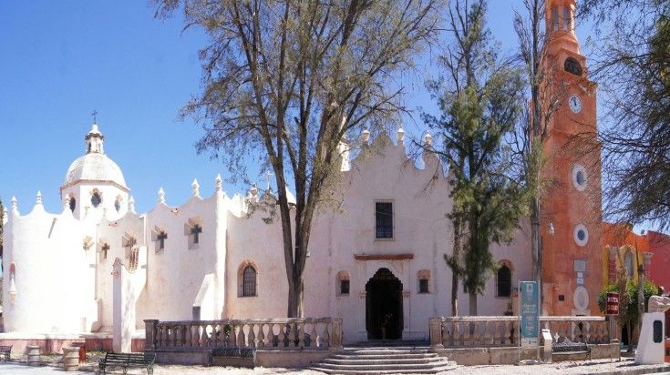 Shrine of Jesus of Nazareth in Guanajuato on a clear day in Mexico.