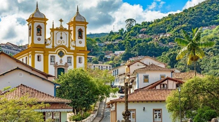 The historic town of Ouro Preto in Brazil.