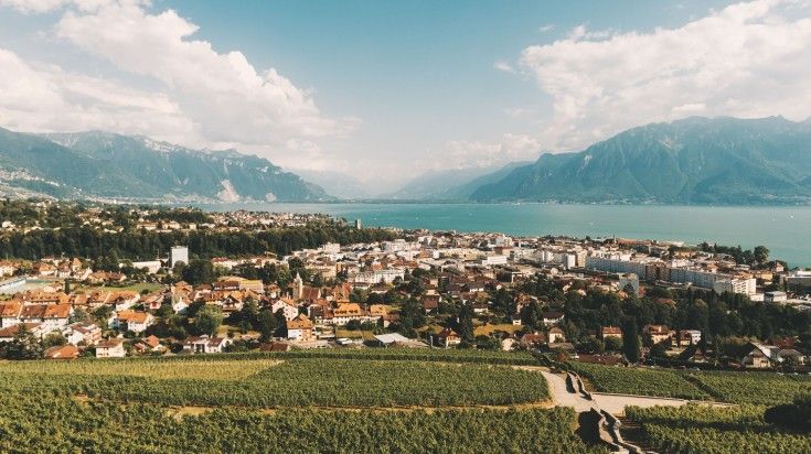 See the vineyards in Vevey while spending 4 days in Switzerland.