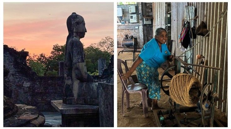 Scenes from a Sri Lankan trip with traditional rope making scenes