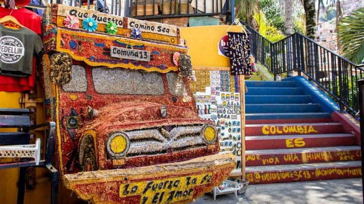 Visit Medellin and see Santa Elena covered in flowers during your trip to Colombia See a traditional saddle in Medellin while spending 6 days in Colombia.