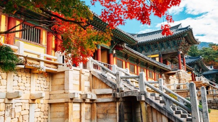 See Bulguksa temple in Gyeongju while spending 6 days in South Korea.