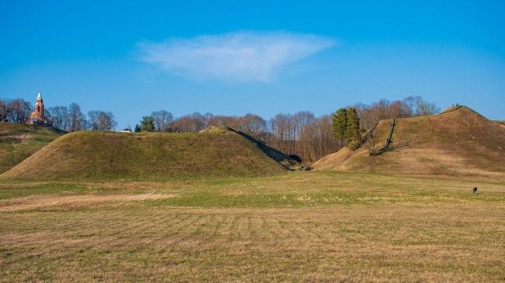 The archeological site of Kernave is a famous attraction in Lithuania.