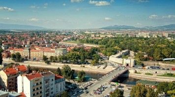 Panoramic view of Nis in Serbia
