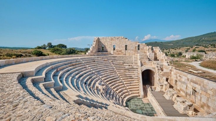 The ruins of the theatre and the assembly hall of Lycia.