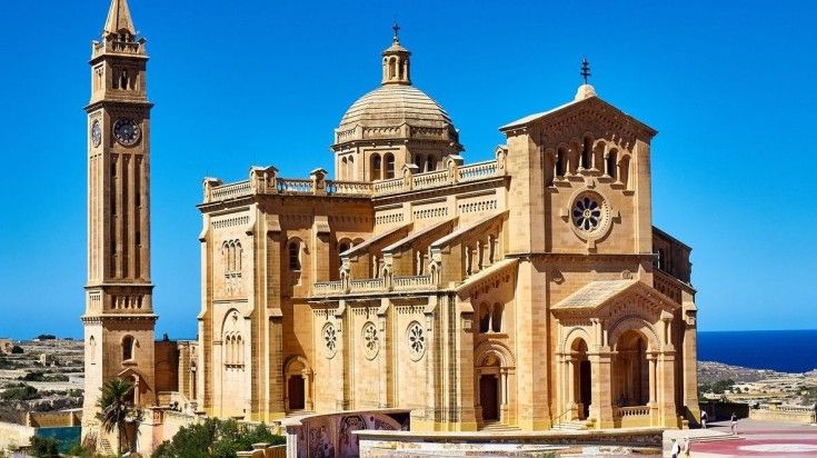 Admire the beauty of Ta' Pinu Basilica while exploring the island of Gozo.