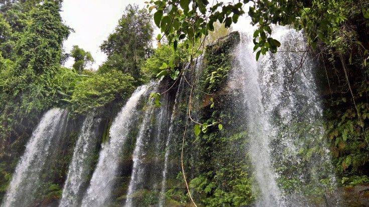 A waterfall near Angkor Wat.