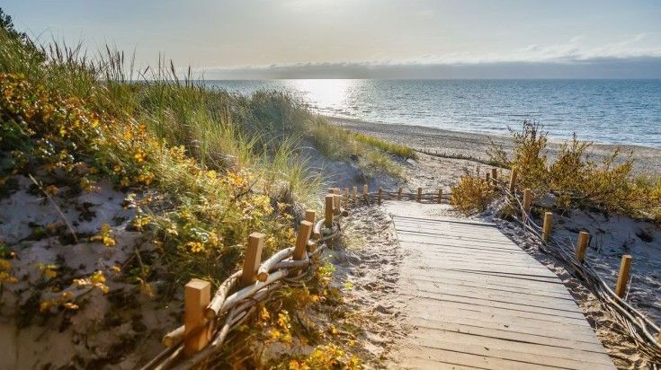 A beach in Palanga, famous summer resort in Lithuania.