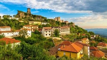 The Albanian village of Kruje and its hilltop castle is a must visit