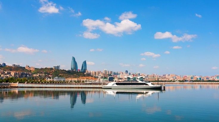 Take a cruise on the Caspian Sea when in Baku Cruise on the Caspian Sea next to Baku in Azerbaijan