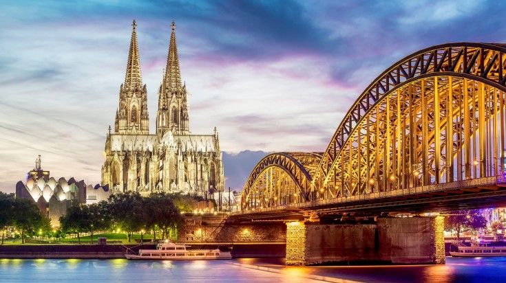 See the Cologne Cathedral light up during your 1 week in Germany