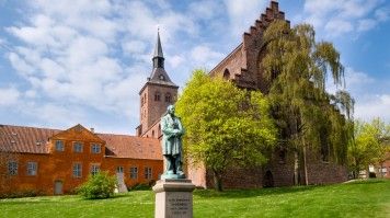 Hans Christian's statue in Odense, Denmark