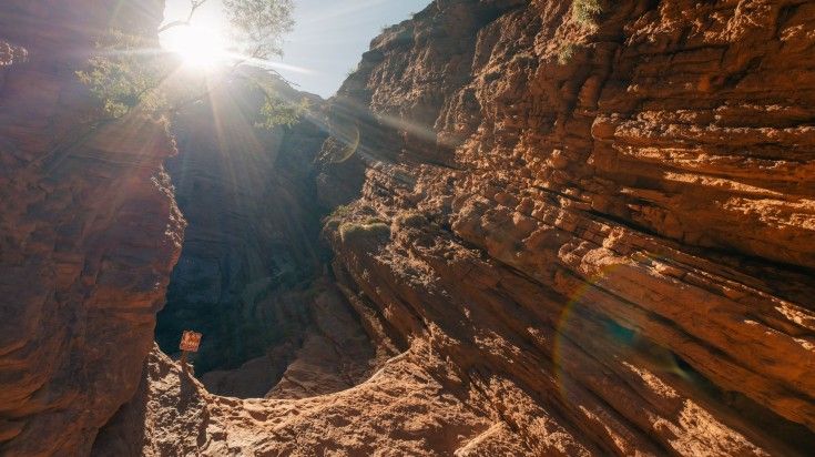 The view of Devil's throat on during morning sunshine in Salta.