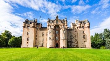 The intricate exterior of Fyvie Castle in Aberdeenshire.
