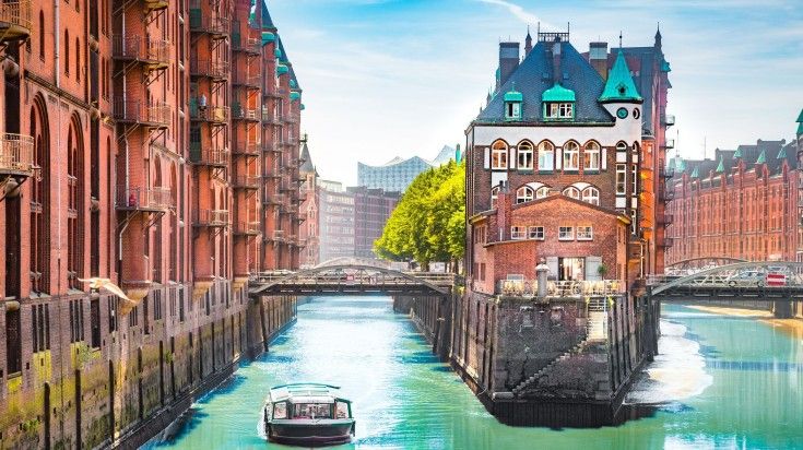 Enjoy a view of famous Hamburg Speicherstadt during your 1 week in Germany.
