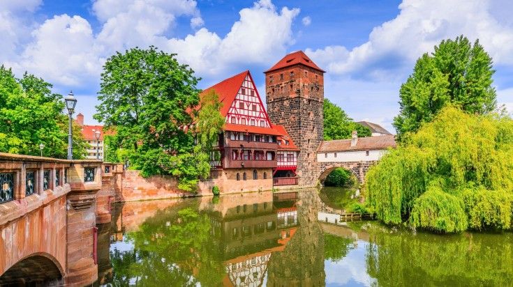Enjoy a quaint view of Nuremberg's Old Town during your 14 days in Germany