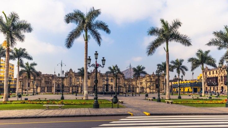 Major Square in the historic center of the city of Lima.