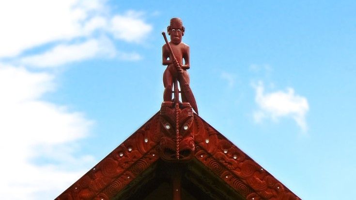 Maori meeting house at Waitangi Treaty Grounds.