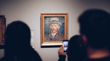 Self-portrait of Van Gogh in Rijksmuseum in Amsterdam