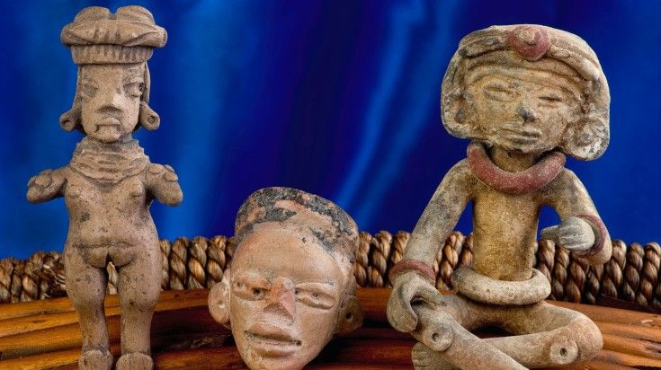 Pre-Columbian figures were made around 100 BC to 600 AD. Pre-Columbian figures were made around 100 BC to 600 AD.