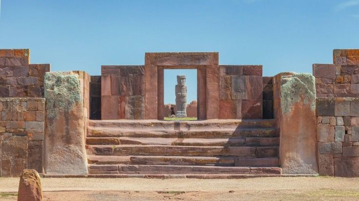 Ruins of the ancient city of Tiwanaku.