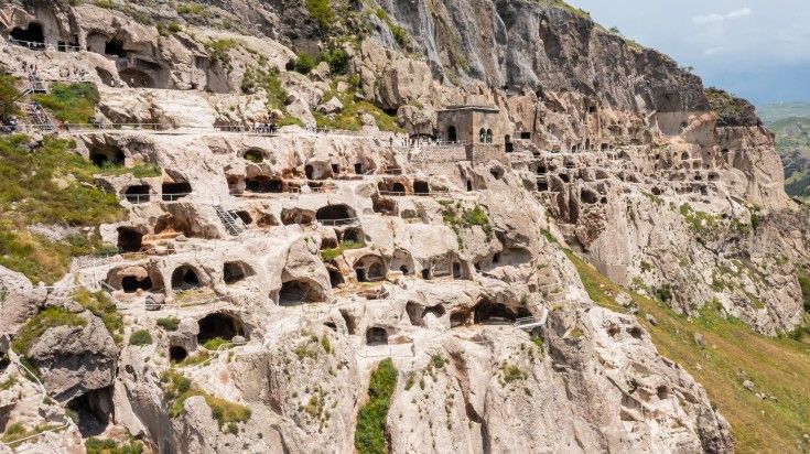 The cave monastery site of Vardzia.