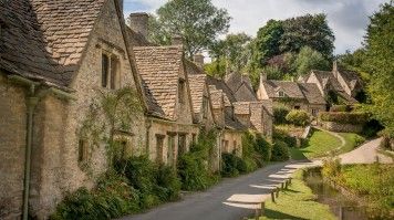 The famous tourist attraction, Arlington Row in Cotswolds.
