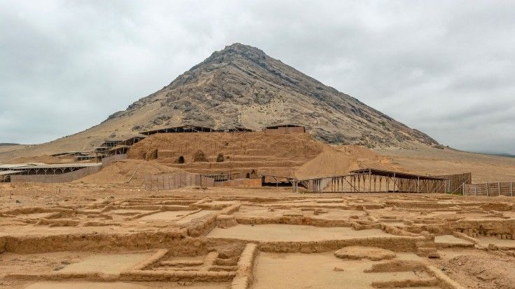 The Moche archaeological site of the Huaca de la Luna. The Moche archaeological site of the Huaca de la Luna.