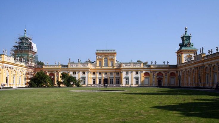 The Royal Wilanow Palace in Warsaw.