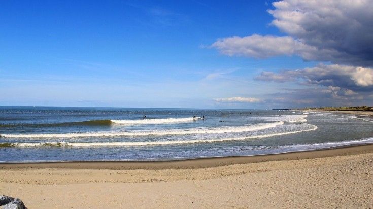 The waves at the North Sea of Ostend.