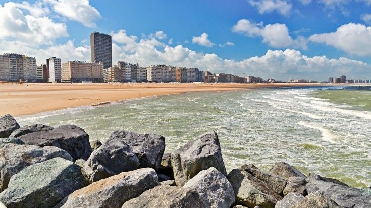 View from the sandy beach in Ostende taken in during 5 days in Belgium.