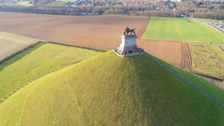 Waterloo battlefield visited by tourists during their 10 days in Belgium.
