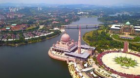 Get this aerial view of Putra mosque while spending 10 days in Malaysia.