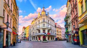 See central pedestrian street in Torun while spending 10 days in Poland.