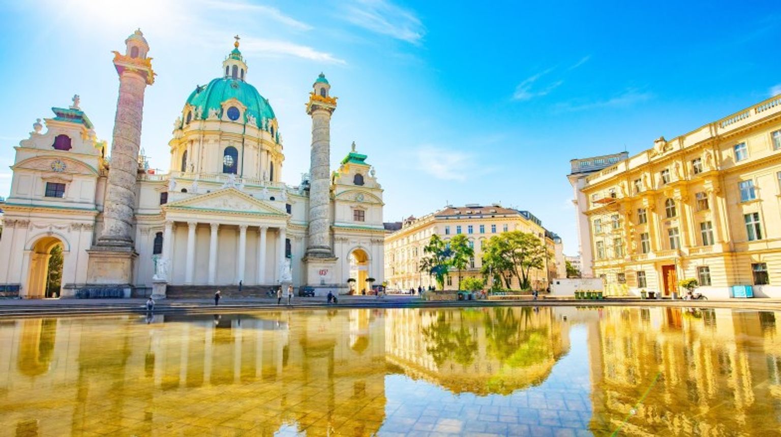 See Karlskirche in Vienna while spending 2 weeks in Austria.