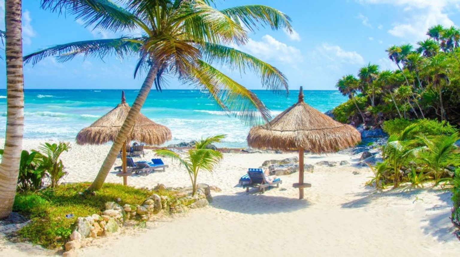 A beach in Tulum on a clear day during your 9 days in Mexico.