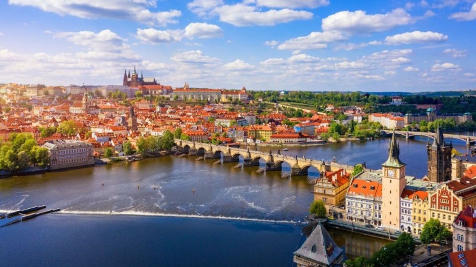 Prague captivates with its medieval streets, stunning skyline, and rich cultural heritage—the iconic Charles Bridge spanning the Vltava River and the Old Town. Take in the panoramic view of Prague during 6 days in Czech Republic
