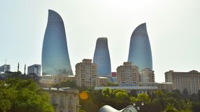 Flame Towers in Baku is iconic to the city and to Azerbaijan
