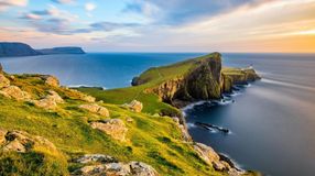 Watch a stunning sunset from the Neist Point during your 4 days in Scotland