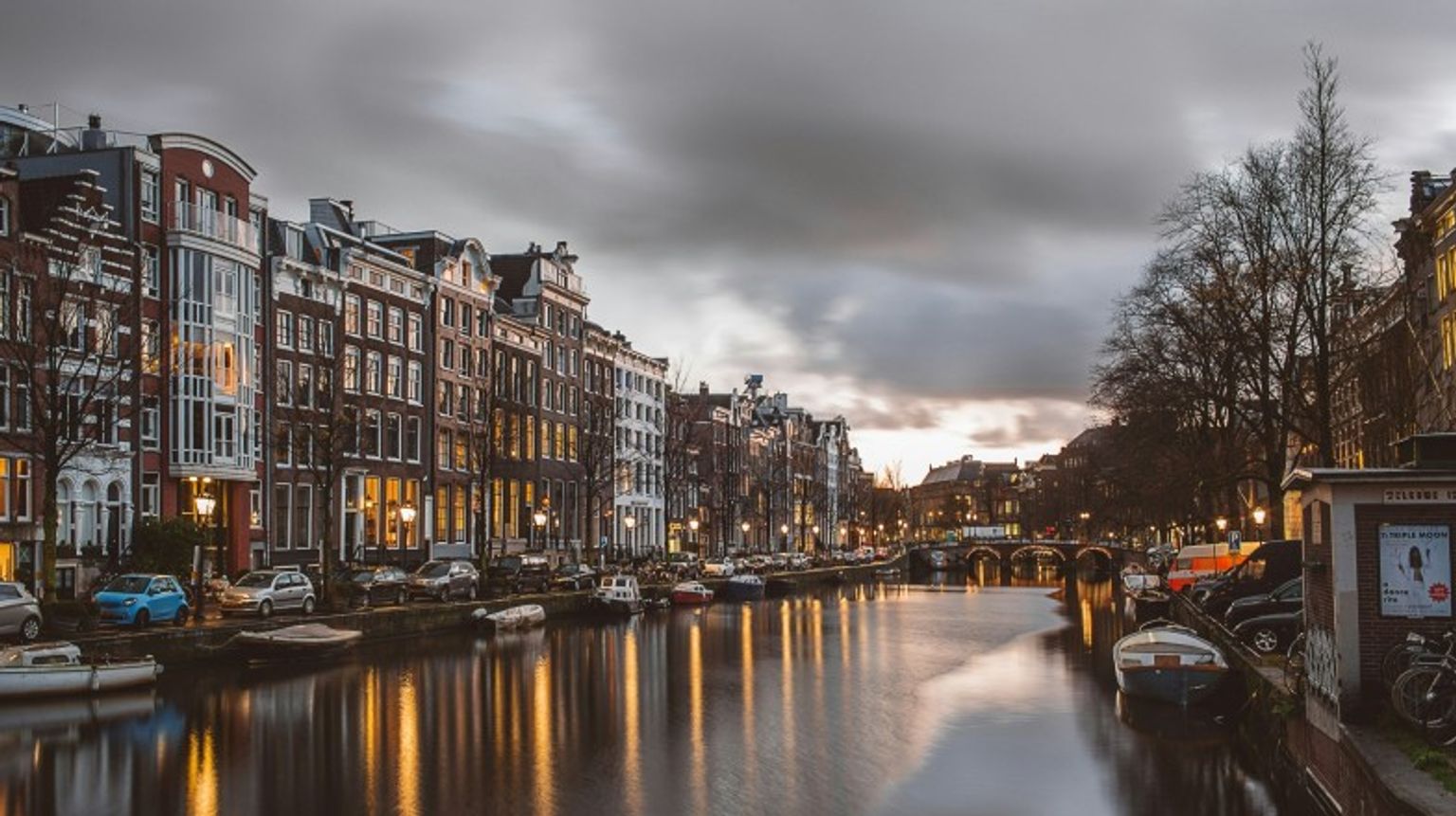 The dutch canal of Amsterdam can be explored during one week in Netherlands