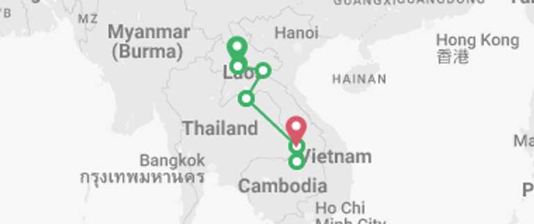 Pakse Loop Map Pakse Trekking and Hiking Trips in 2024/2025 | Bookmundi