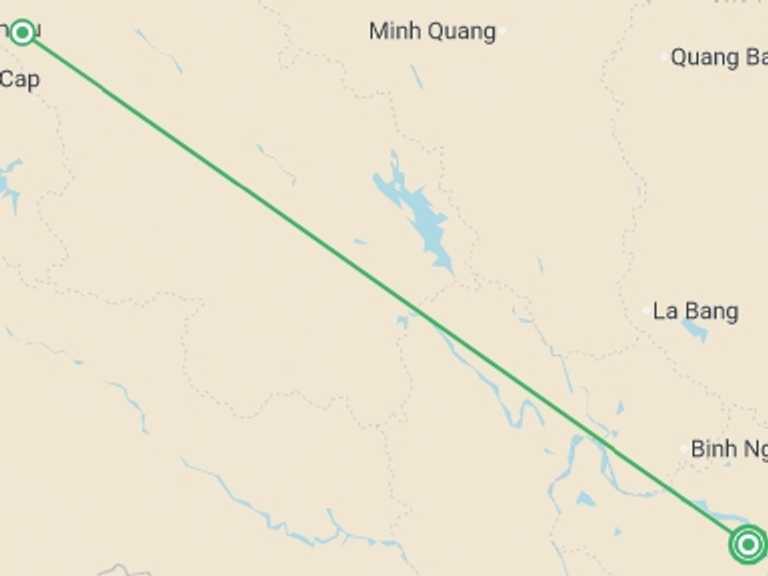 Map of Asia Tour with 2 destination visits for the trip: Hiking in Sapa Independent Short Break